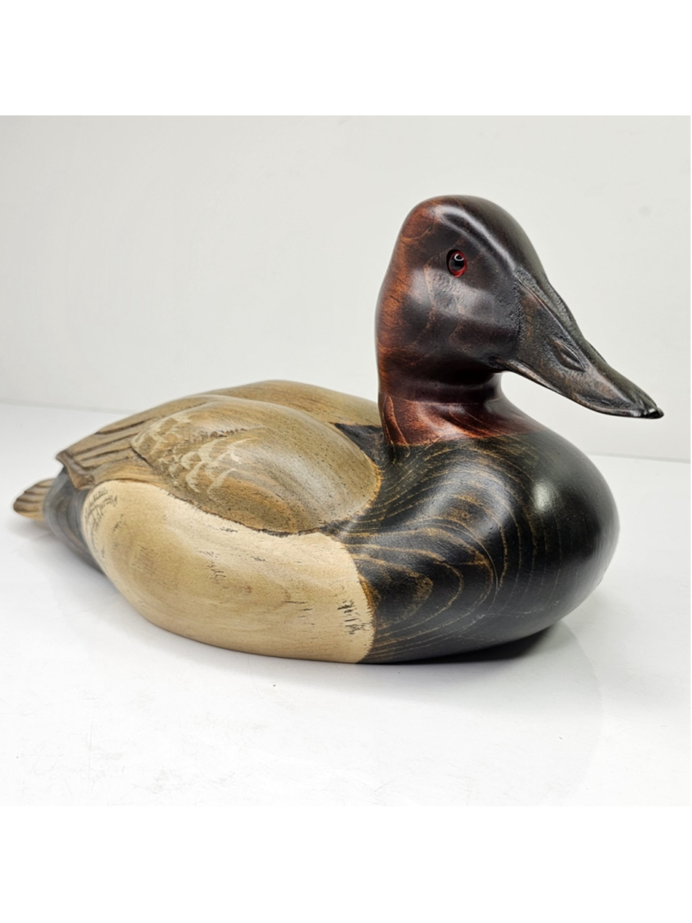 Big Sky Carvers 2002 Tommy Valdez Signed Wood Duck Decoy #6/26 Hand Carved 11"